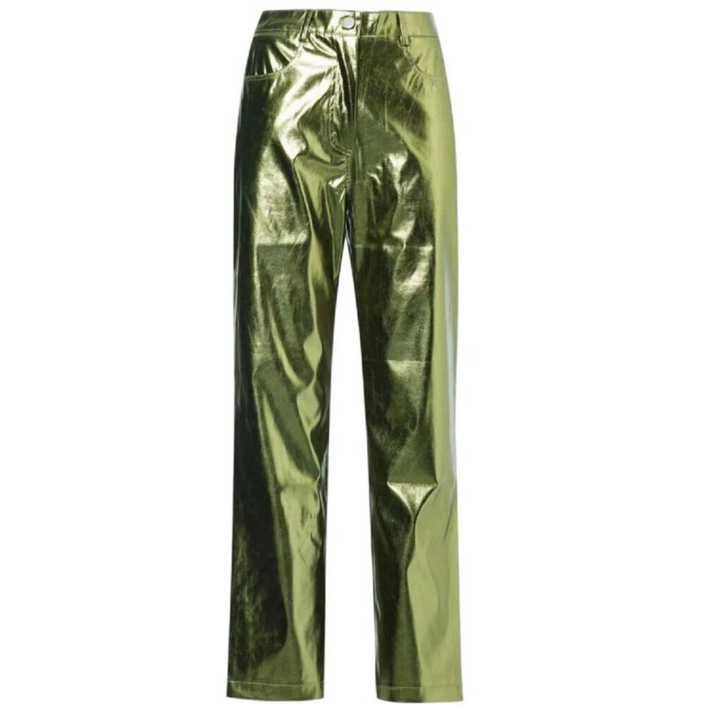 AmyLynn Unisex Adult Lupe Metallic 5 Pockets Pants / Green